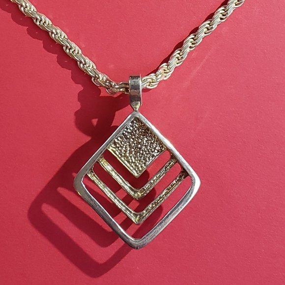 Vintage Southwest 925 Turquoise Necklace - Picture 2 of 4